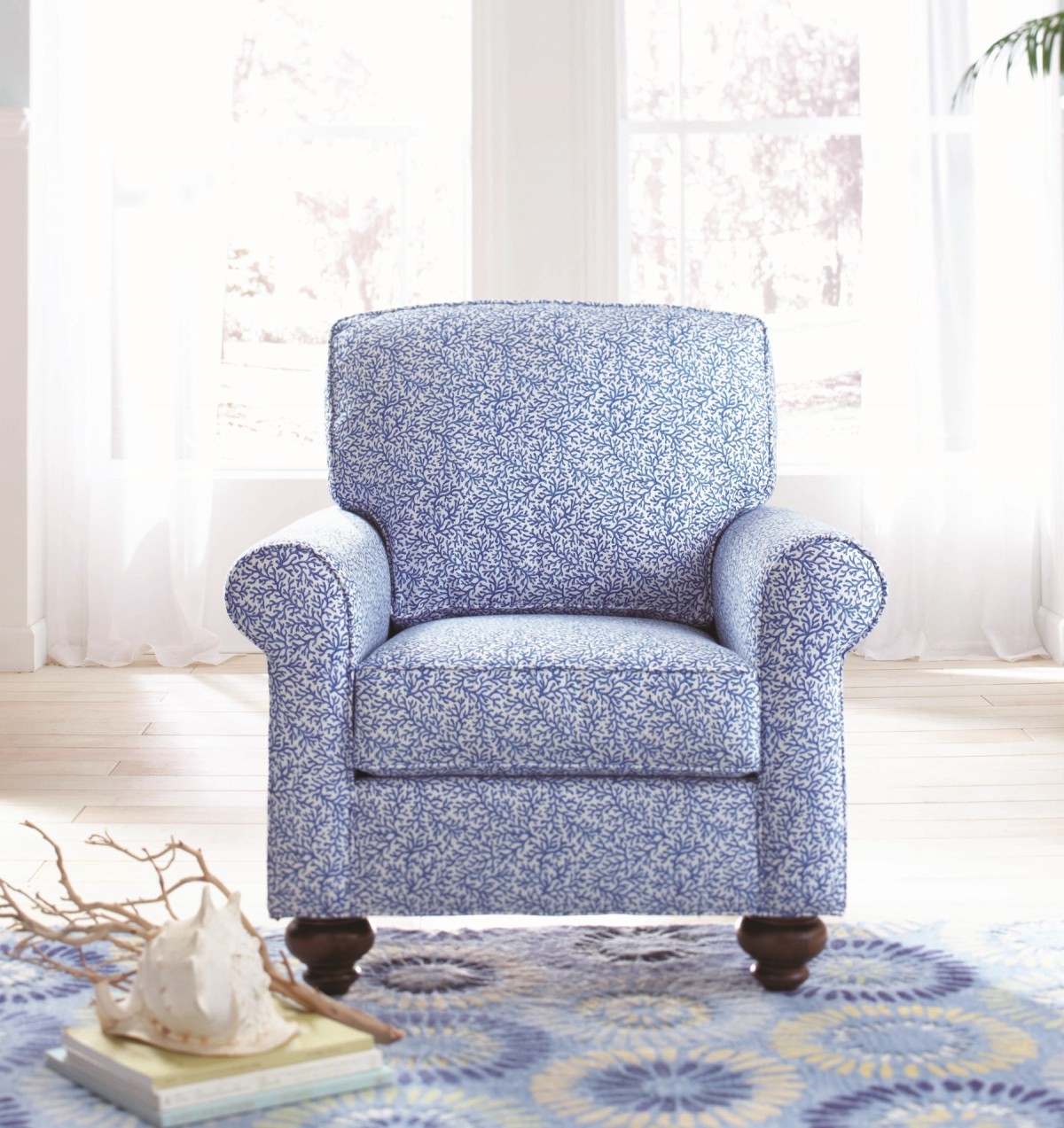 blue arm chair Summer House Furnishings
